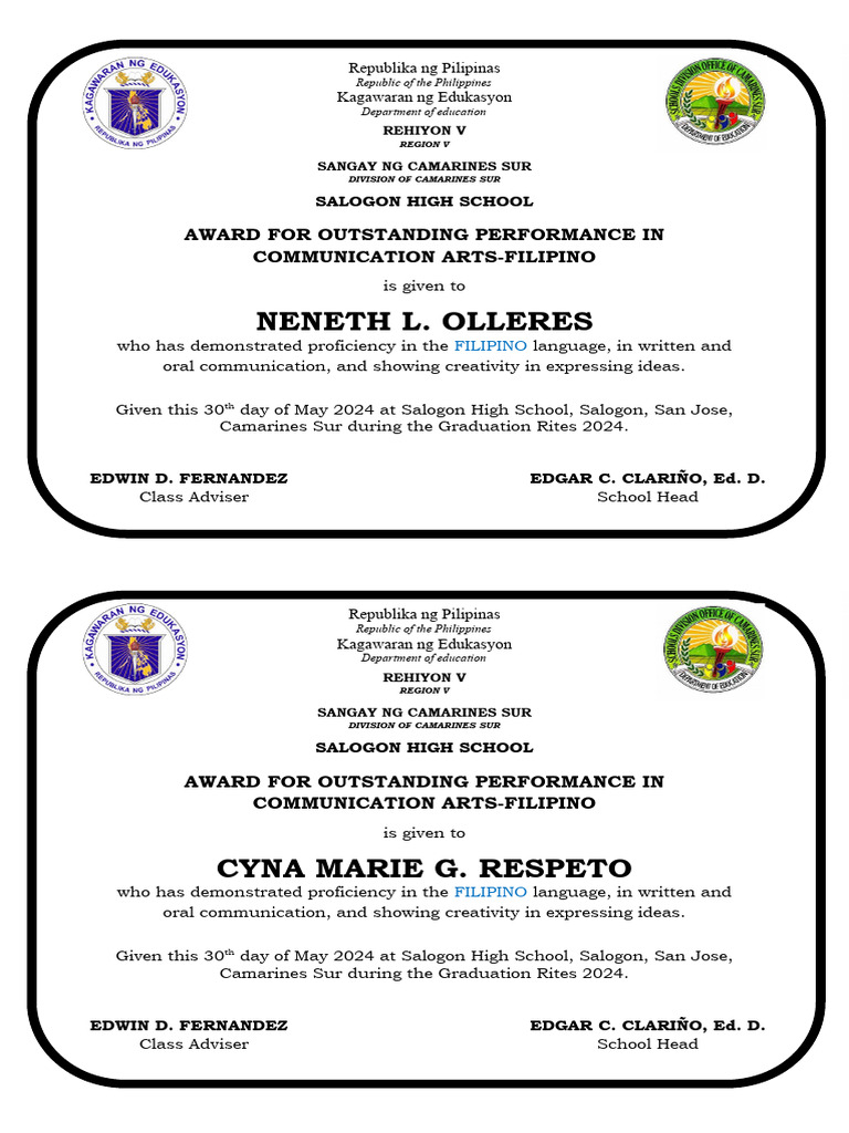 Outstanding Performance Award 2024 | PDF