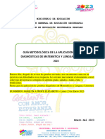 Pautas Corregidas - para La Aplicación de Pruebas Diagnóstica de Matematica y Lengua y Lit 23 Enero 2023