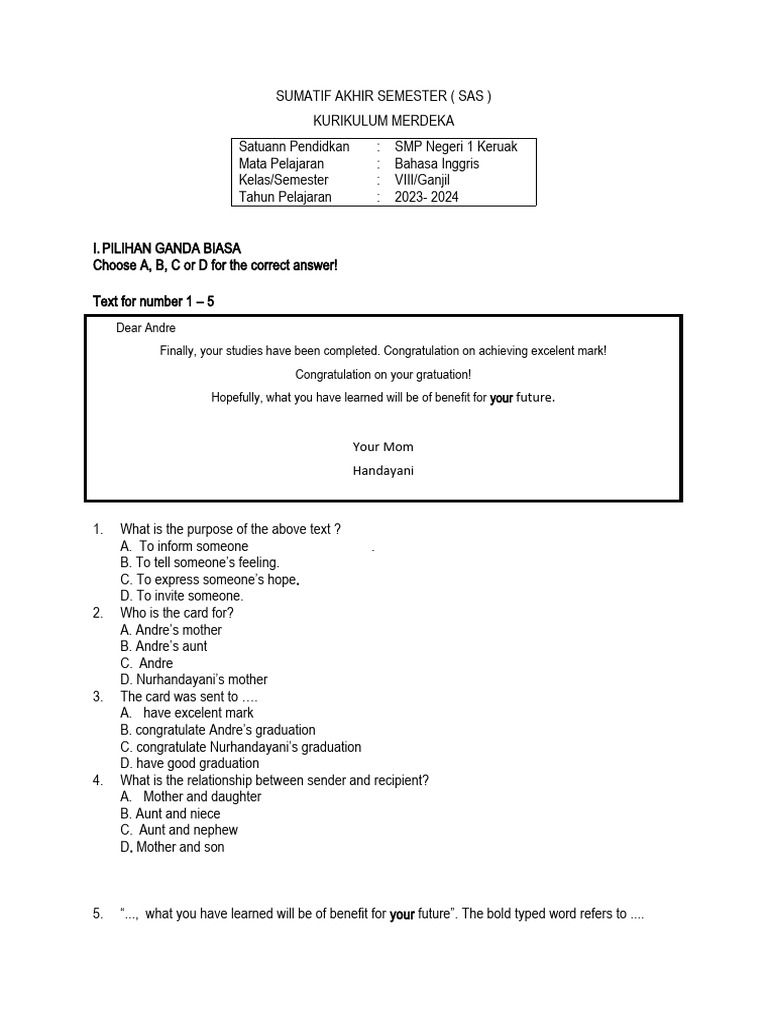 Sas B Ing 8 I 2023-2024 | PDF | Language Arts & Discipline | Art