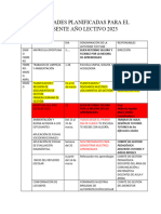 ACTIVIDADES PLANIFICADA PARA EL PRESENTE AÑO 2022 Pat