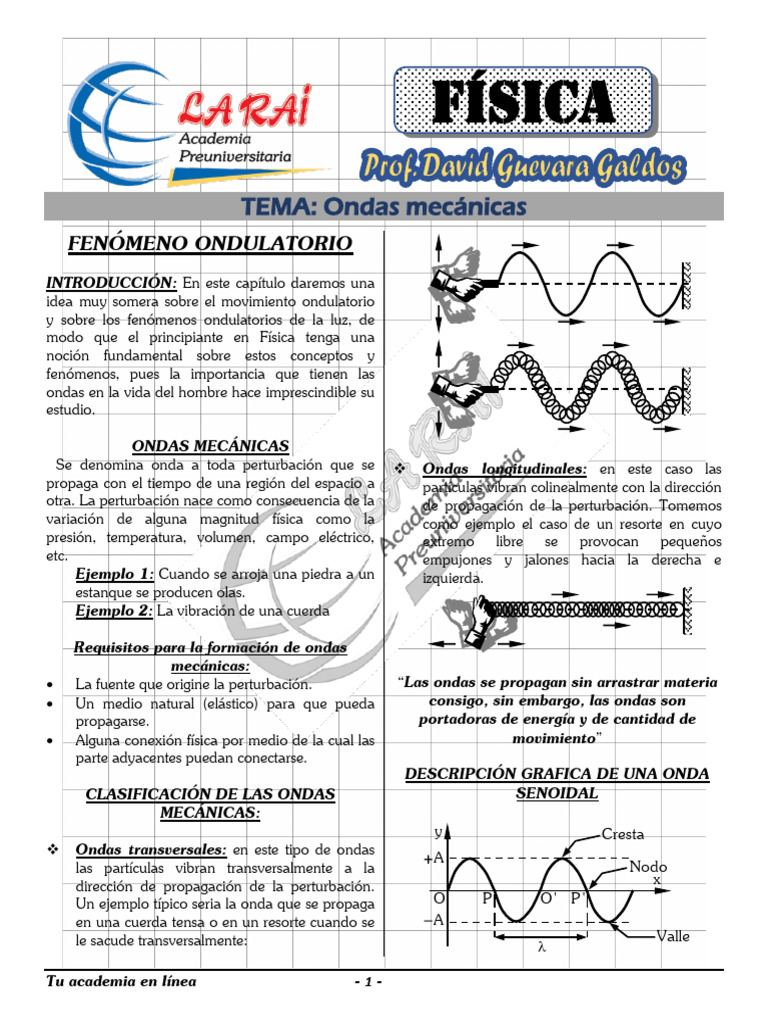 Ondas Mecánicas | PDF | Sonido | Olas