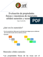 CAP v. Evaluación de Propiedades Físicas y Mecánicas de Materiales Sólidos Naturales y Tecnológicos