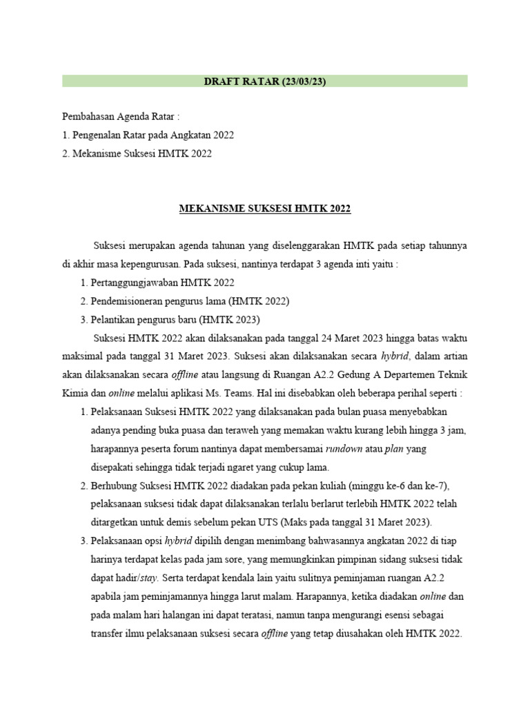 Draft Ratar - 23.03.23 | PDF