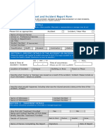 Accident and Incident Report Form