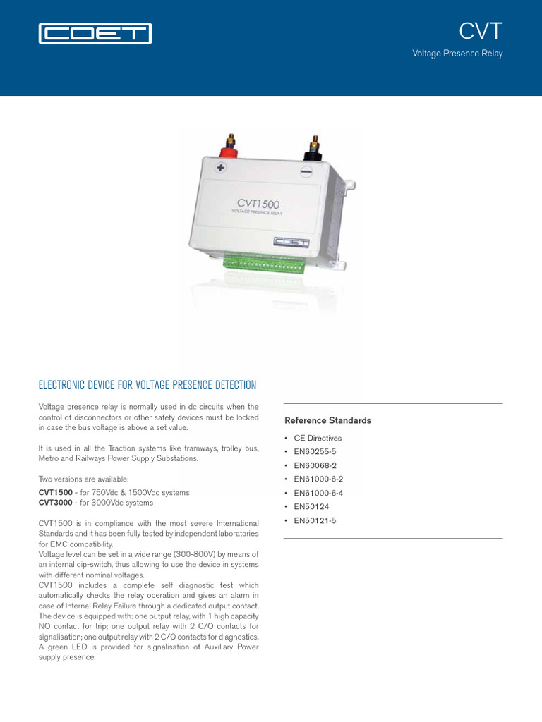 COET_CVT | PDF | Relay | Power Supply