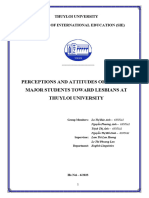 Perceptions and Attitudes of English -Major Students Toward Lesbians at Thuyloi University