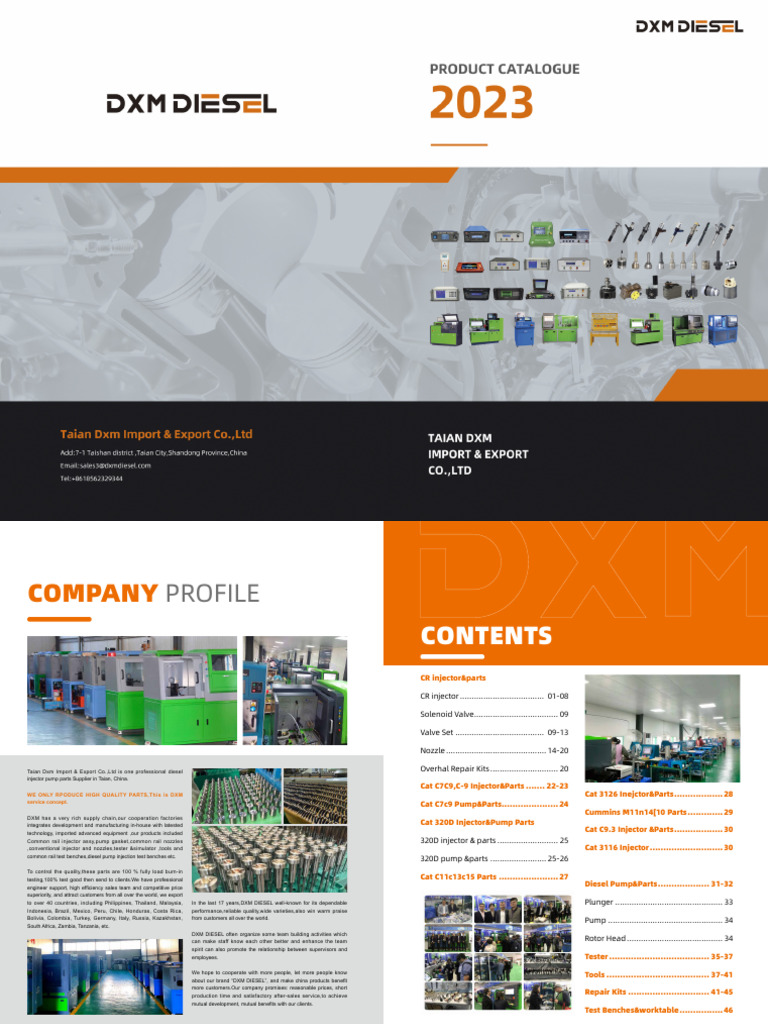 Dxm Diesel Catalogue Pdf Pdf Fuel Injection Diesel Engine