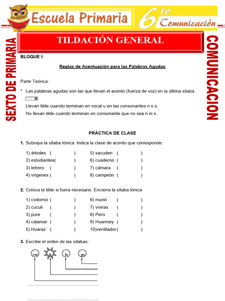 Reglas de Acentuación y Ejercicios | PDF | Fonética | Fonología