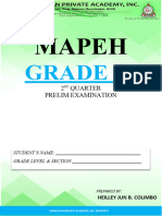Mapeh10 Prelim 2nd