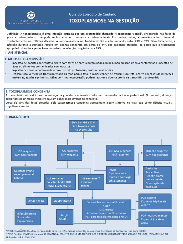 Toxoplasmose na Gestação: Guia Completo | PDF | Medicina Clínica ...