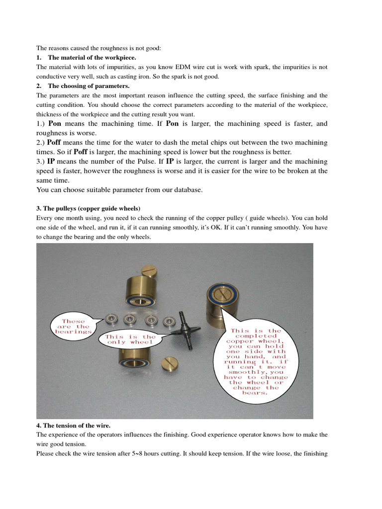 Factors Affecting EDM Wire Cut Roughness | PDF | Technology & Engineering