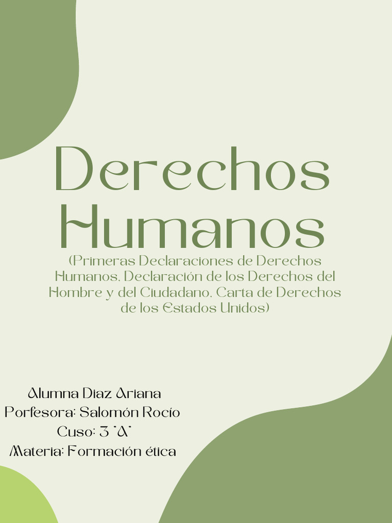 Historia de los Derechos Humanos | PDF | Declaración de derechos de los ...
