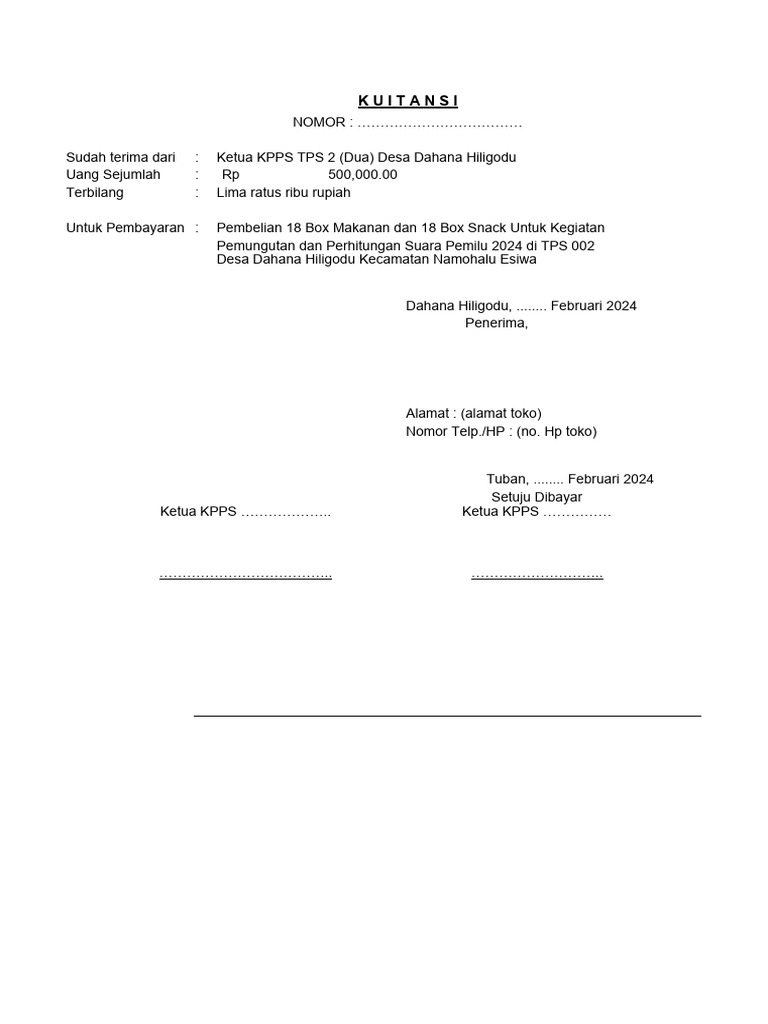 Format DN.08 Kuitansi Sewa Scanner | PDF
