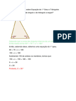 8° Ano - Exercícios de Triângulos e Equação Do 1° Grau