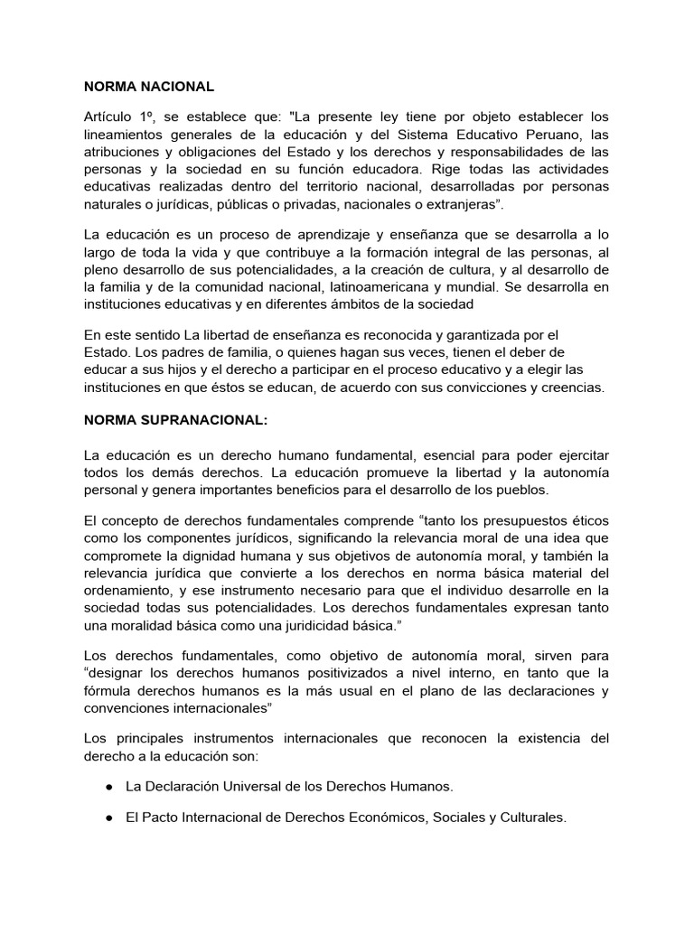 Derecho A La Educación | Descargar gratis PDF | Derechos humanos ...