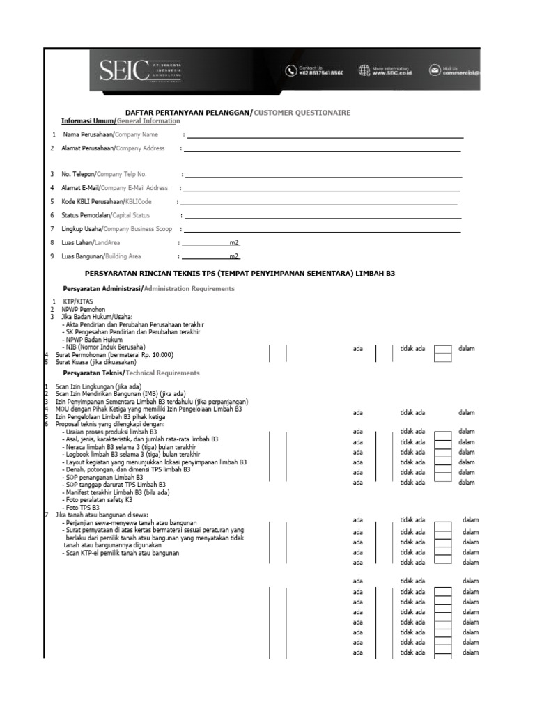 Persyaratan Rintek TPS Limbah B3 | PDF