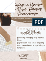 Message 3 - Paglago Sa Ugnayan Sa Diyos - Palagiang Pananalangin