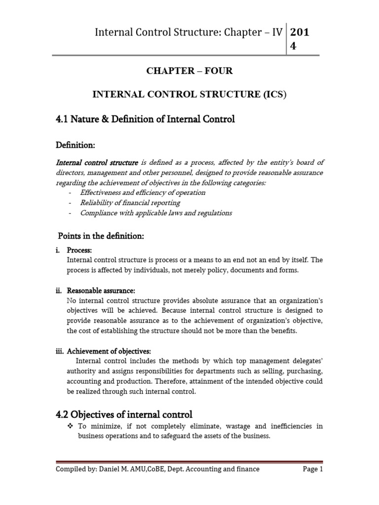 Understanding Internal Control Structure | PDF | Internal Control | Audit