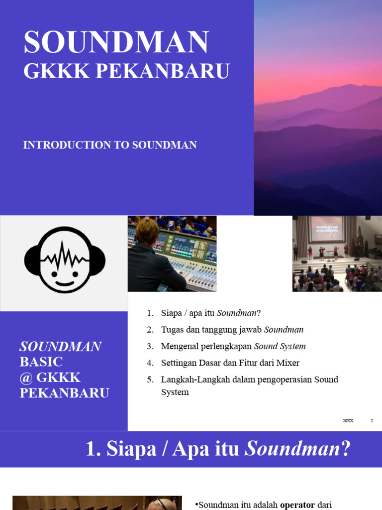 Peran dan Tugas Soundman di GKKK | PDF