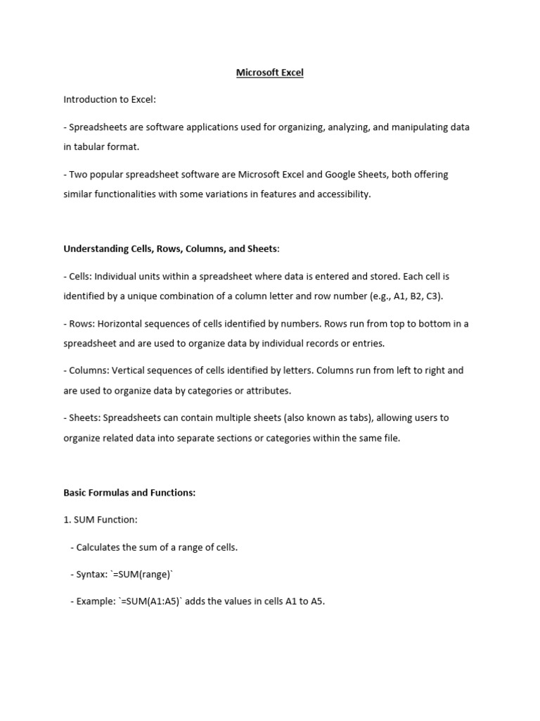 Ms excel download free pdf spreadsheet microsoft excel