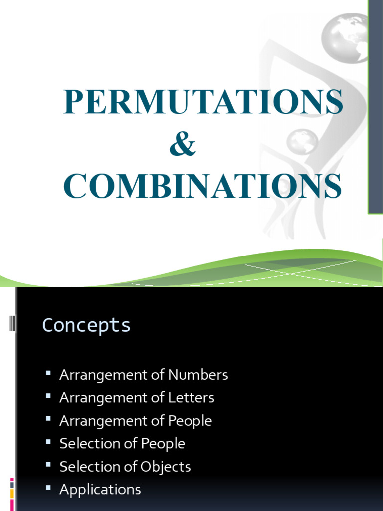 Permutations And Combinations Repaired Pdf Linguistics