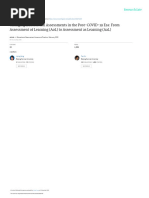 Changing Educational Assessments in The Post Covid 19 Era: From Assessment of Learning (Aol) To Assessment As Learning (Aal)