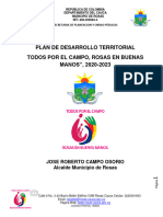 Rosas Plan de Desarrollo Municipal 2020 2023