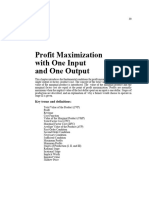 Profit Maximization With One Input and One Output