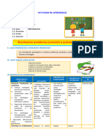 D4 A2 SESION MAT. Resolvemos Problemas Juntando y Quitando Cantidades