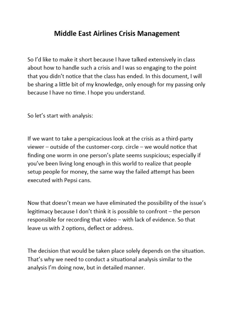 Two PR Case Studies Crisis Management PDF News Media Stocks