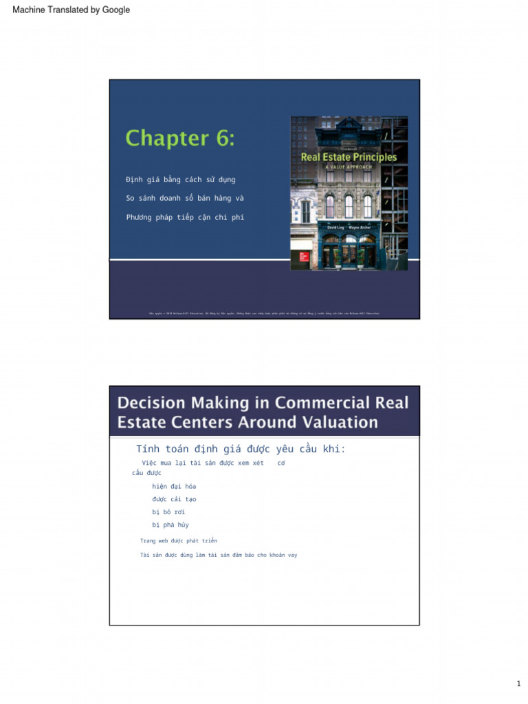 Chapter 6 Valuation Using The Sales Comparison And Cost Approaches Pdf