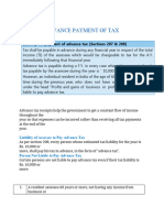 Advance Payment of Tax