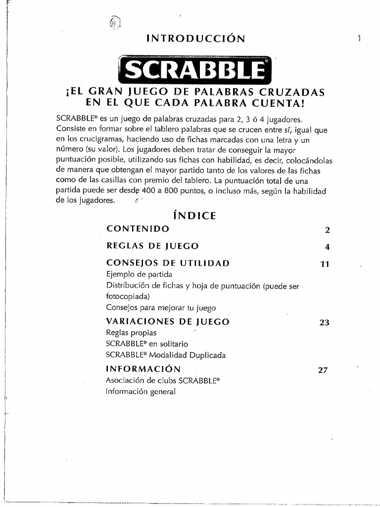 Reglas Del Scrabble | PDF