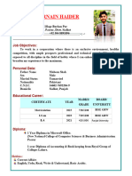 Zulqarnain Haider CV