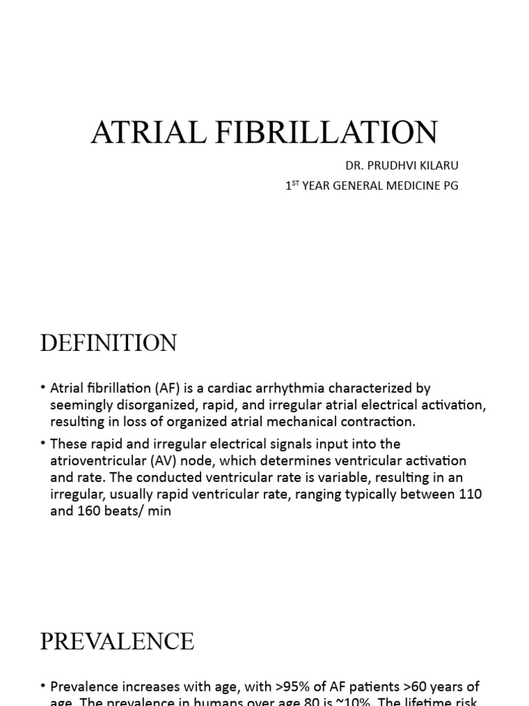 Understanding Atrial Fibrillation Risks | PDF | Atrium (Heart) | Heart
