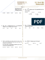 Sınıf (B) Matematik: Türev - 1