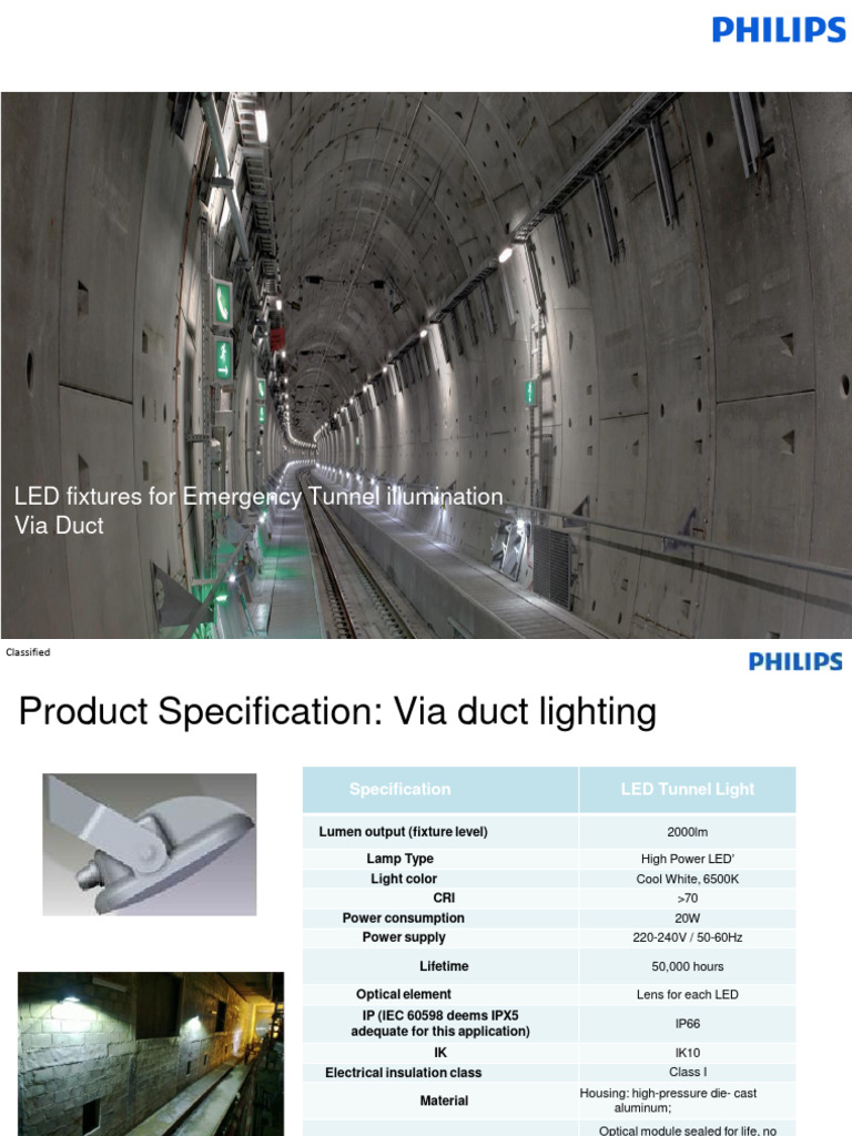 LED Tunnel Lighting Specifications | PDF | Lighting | Light Emitting Diode