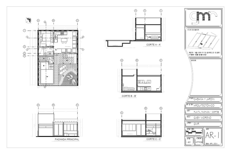Cabaña PLANOs ESCALA 1 - 50 | PDF