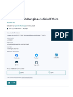 Justice Prof. Ruhangisa-Judicial Ethics  PDF  Judiciaries  Judge