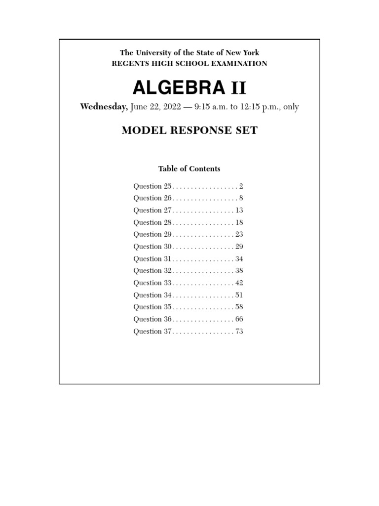 Algebra 2 2022 Mark Scheme | PDF | Pendulum | Equations