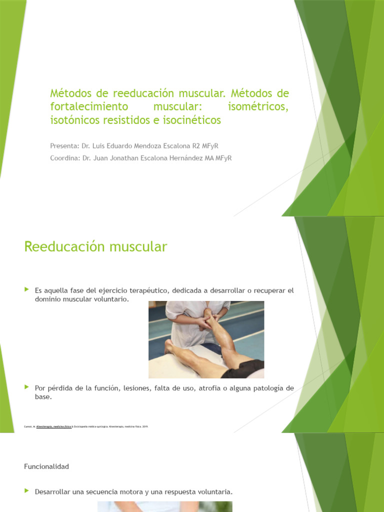 Métodos de Reeducación Muscular | PDF | Contracción muscular | Músculo