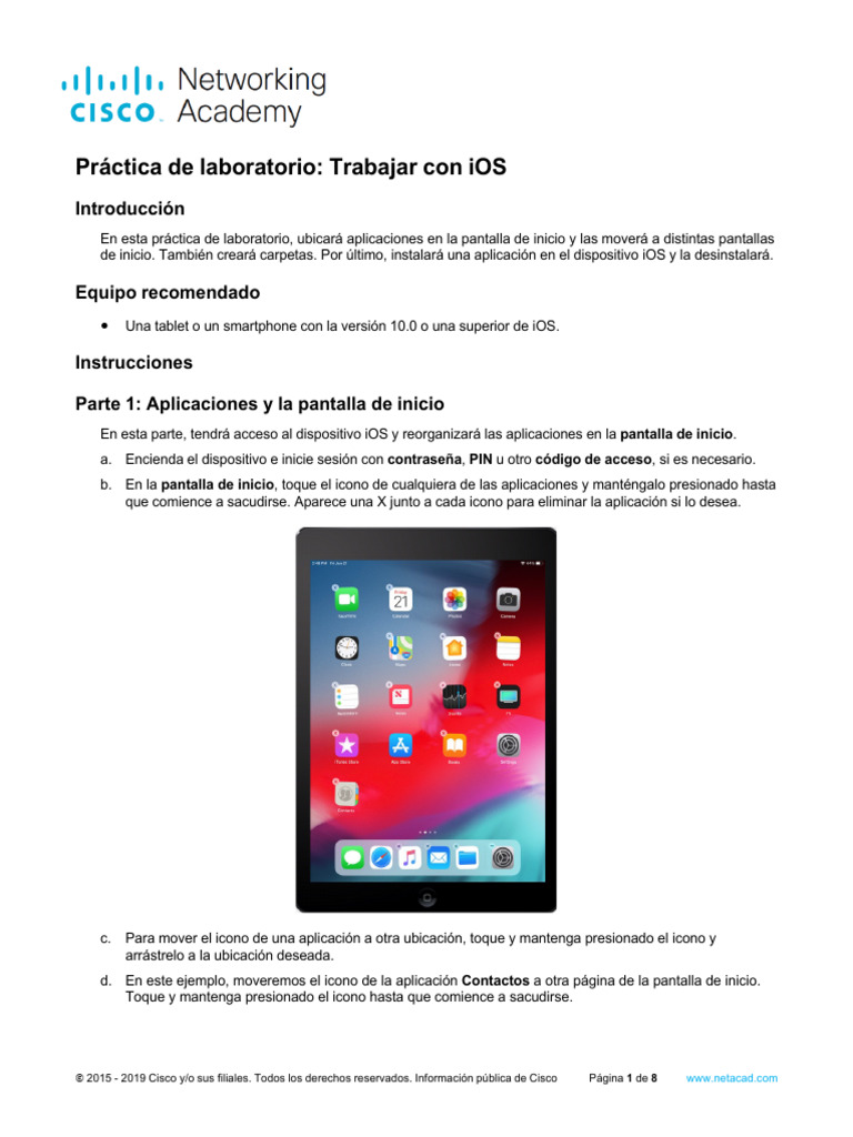 12.1.3.2 Lab - Working With iOS | PDF | Ios | Aplicación movil