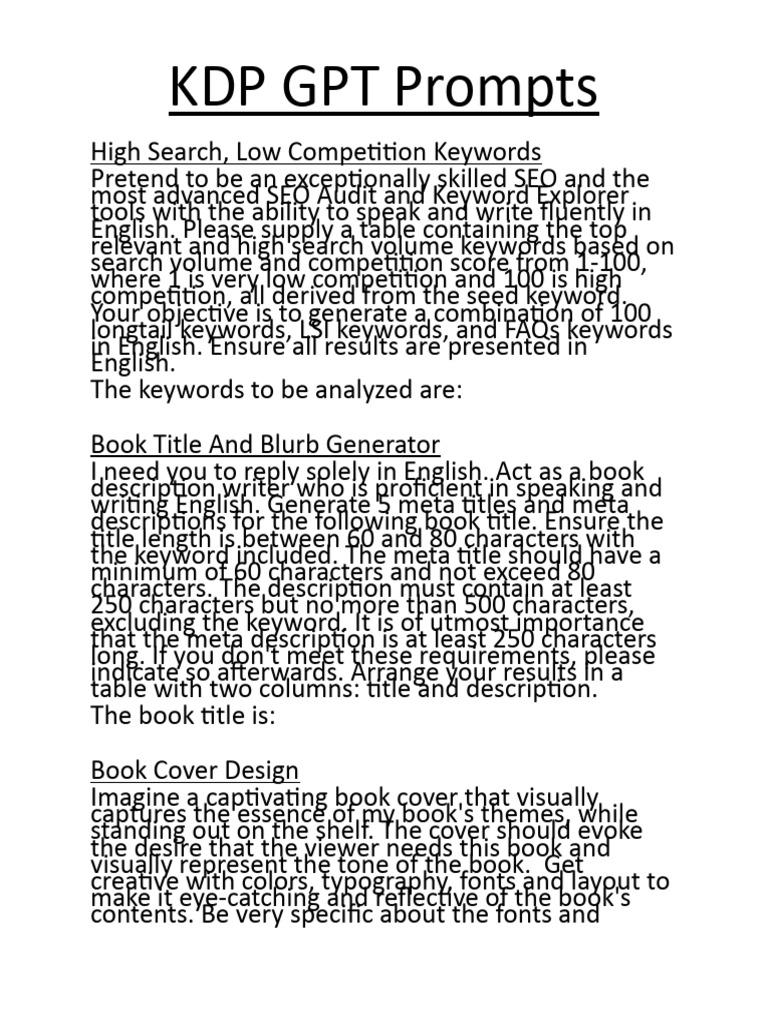 Chat GPT Prompts | PDF | Books | Search Engine Optimization