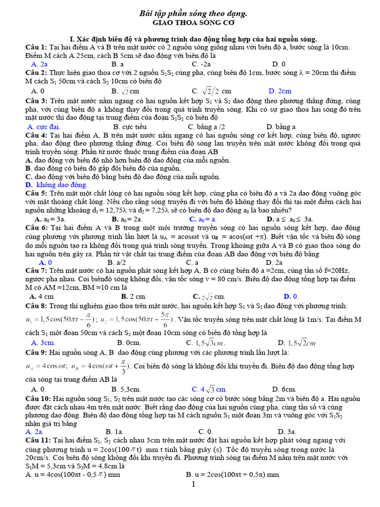 Bai tap song theo chu de co dap an pdf