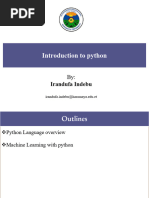 Introduction To Python: Irandufa Indebu