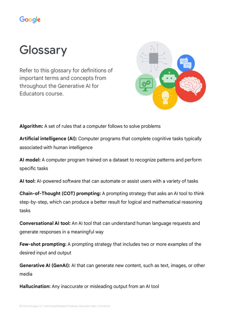 Generative AI Terms Glossary for Educators | PDF | Artificial ...