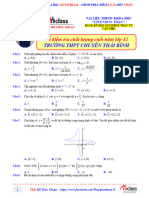 Đề kscl hk2 chuyên Thái Bình 2023