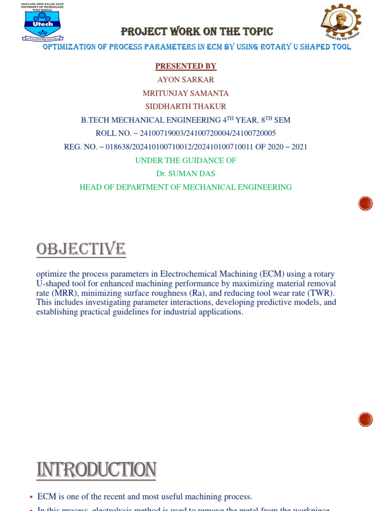 Optimizing ECM Process Parameters | PDF | Electrolyte | Anode