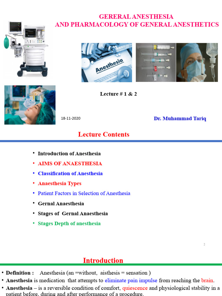 General Anesthesia: Types and Pharmacology | PDF | Anesthesia | Drugs