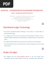 Module 2 - Distributed Ledger Technology